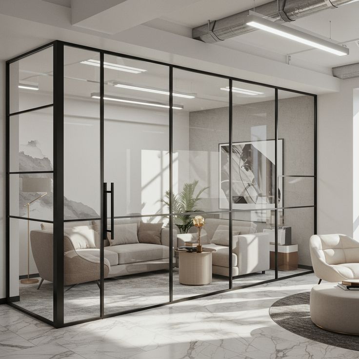 Toughened Glass Partition