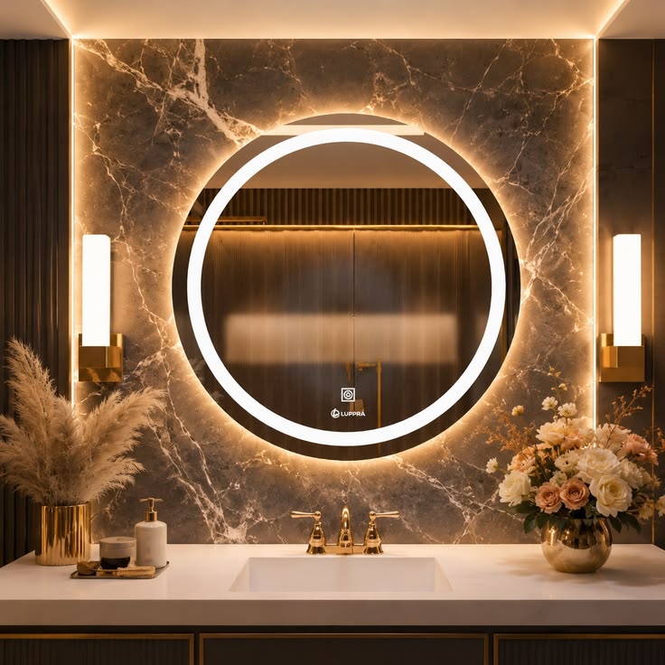 Backlit Round LED Mirror