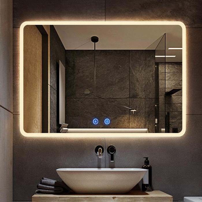 Front-Lit Rectangular LED Mirror