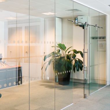Frameless Glass Partition